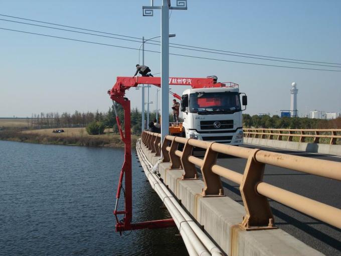 type équipement 16M DongFeng, plate-forme se pliante du seau 6x4 d'inspection de pont